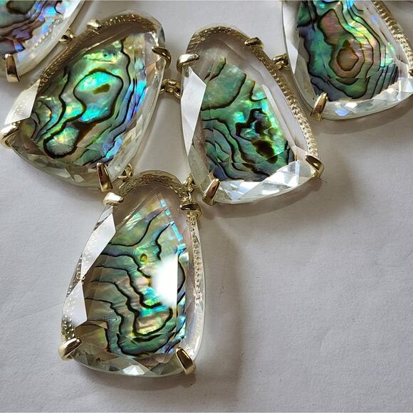 Kendra scott Suspended Abalone and Gold Harlow Necklace - Picture 4 of 10